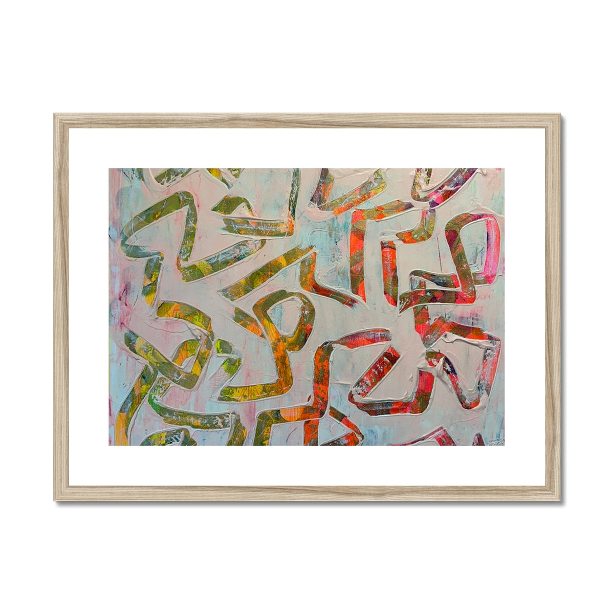 Journey to Joy (#1 Triptych) abstract Framed & Mounted Print