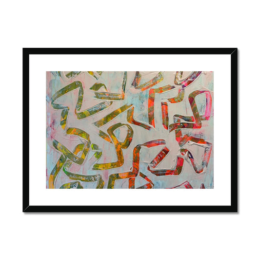 Journey to Joy (#1 Triptych) abstract Framed & Mounted Print