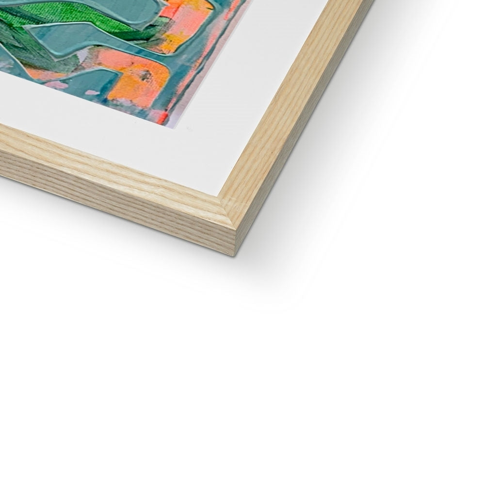 Journey to Joy (#2 Triptych) abstract Framed & Mounted Print