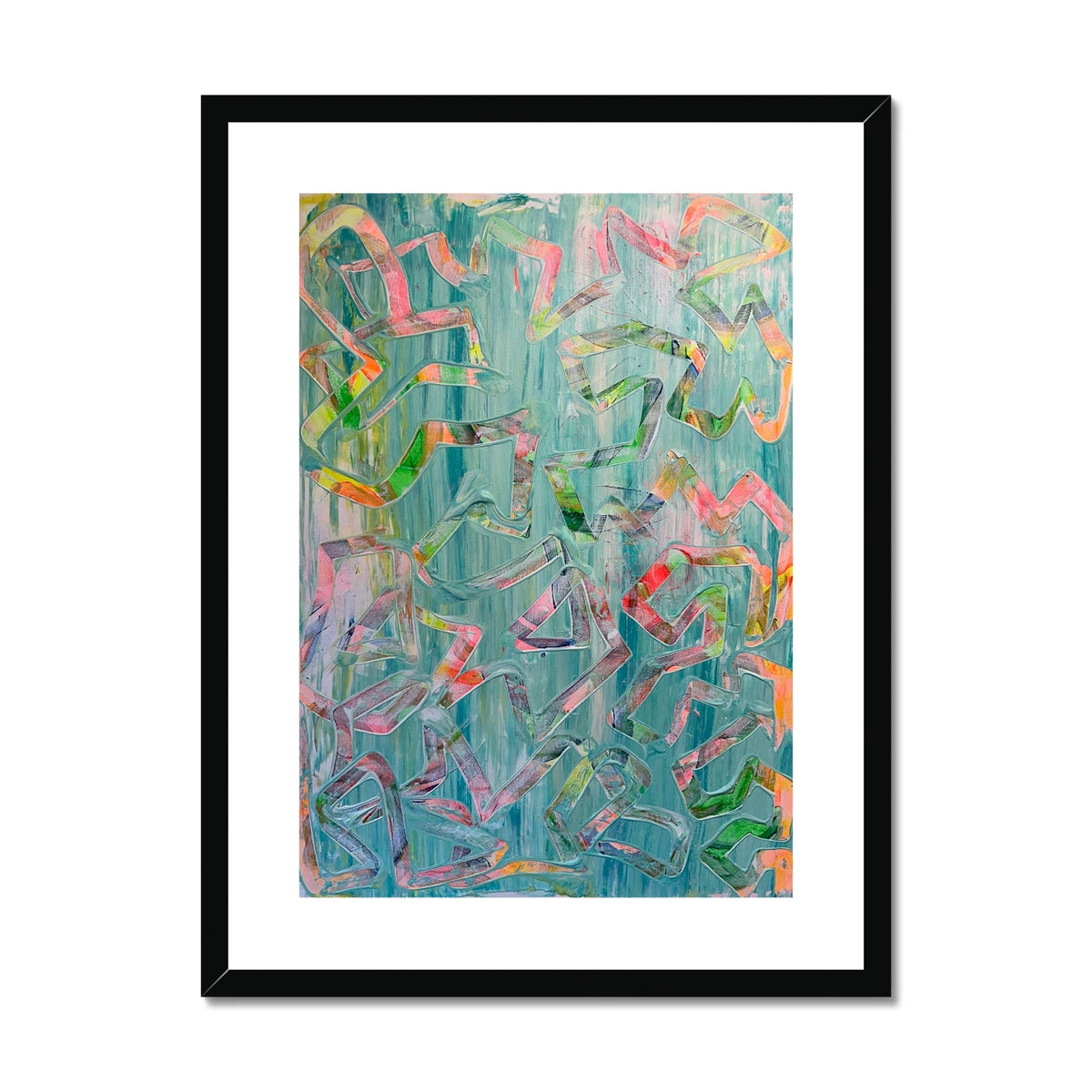 Journey to Joy (#2 Triptych) abstract Framed & Mounted Print