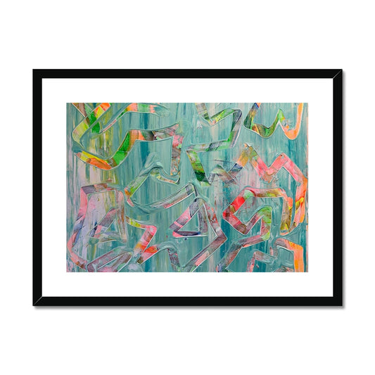 Journey to Joy (#2 Triptych) abstract Framed & Mounted Print