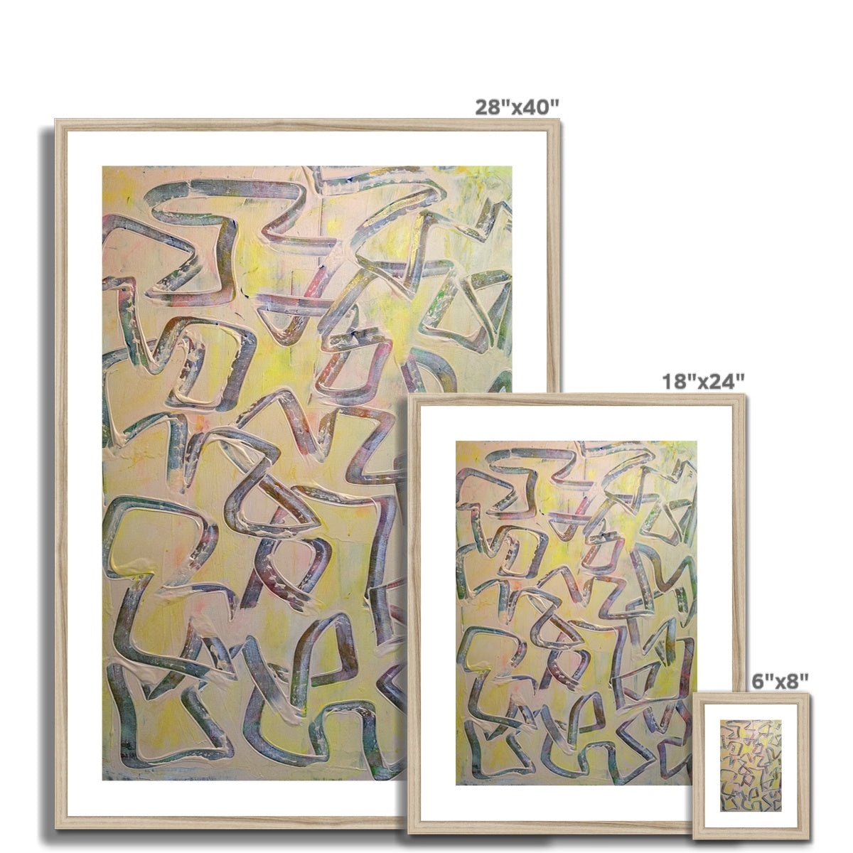 Journey to Joy (#3 Triptych) Abstract print Framed & Mounted Print
