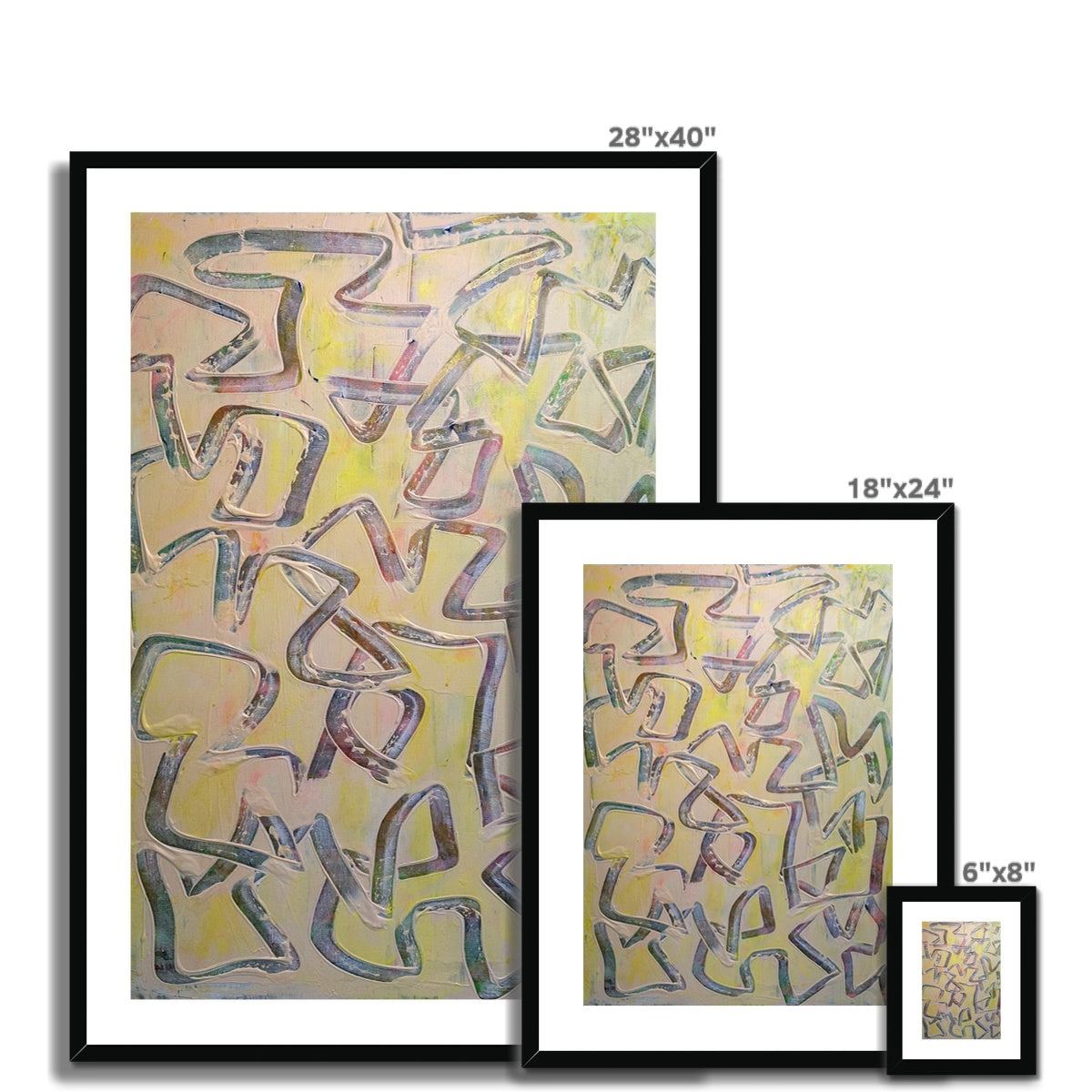 Journey to Joy (#3 Triptych) Abstract print Framed & Mounted Print
