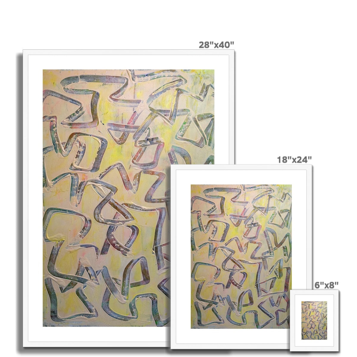 Journey to Joy (#3 Triptych) Abstract print Framed & Mounted Print