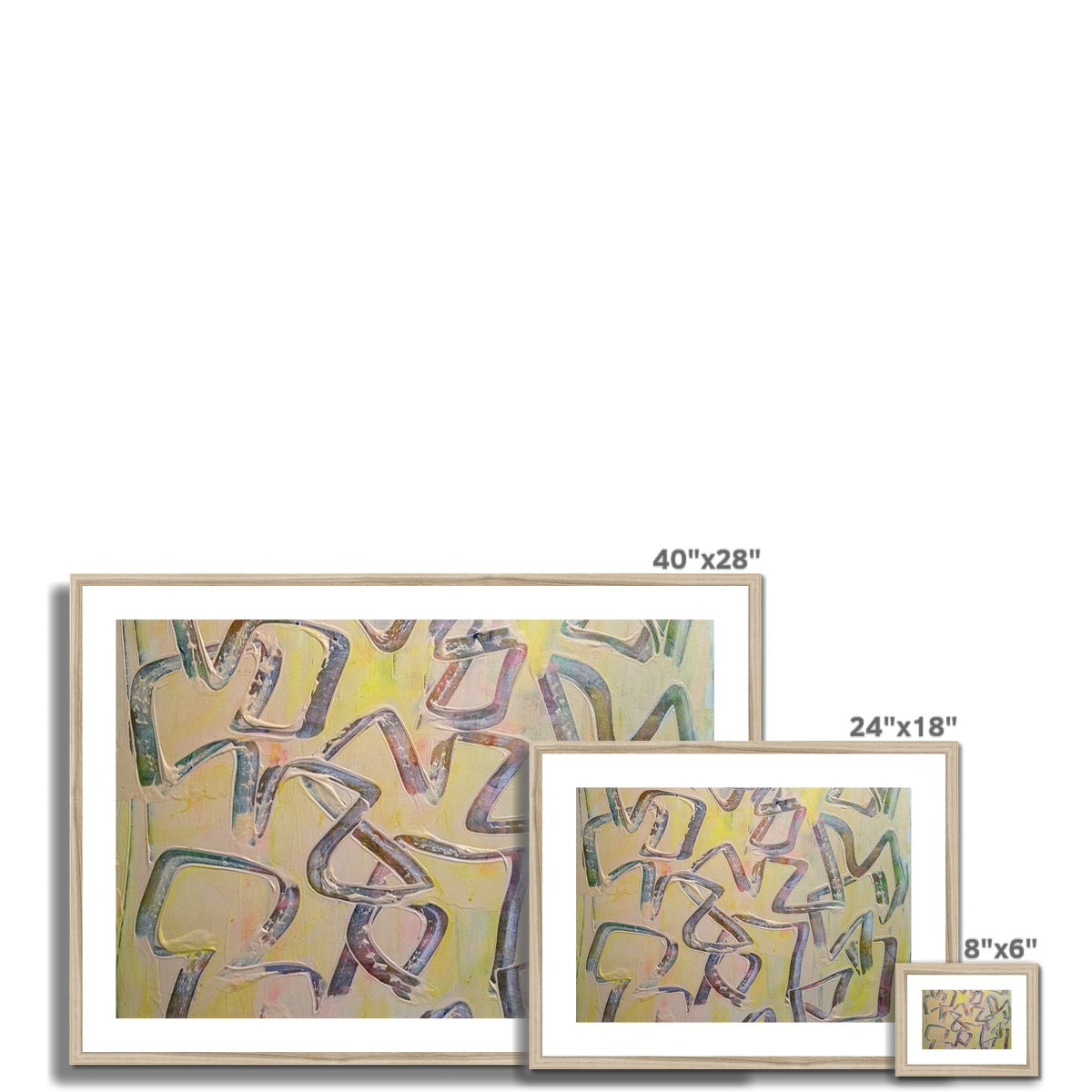 Journey to Joy (#3 Triptych) Abstract print Framed & Mounted Print