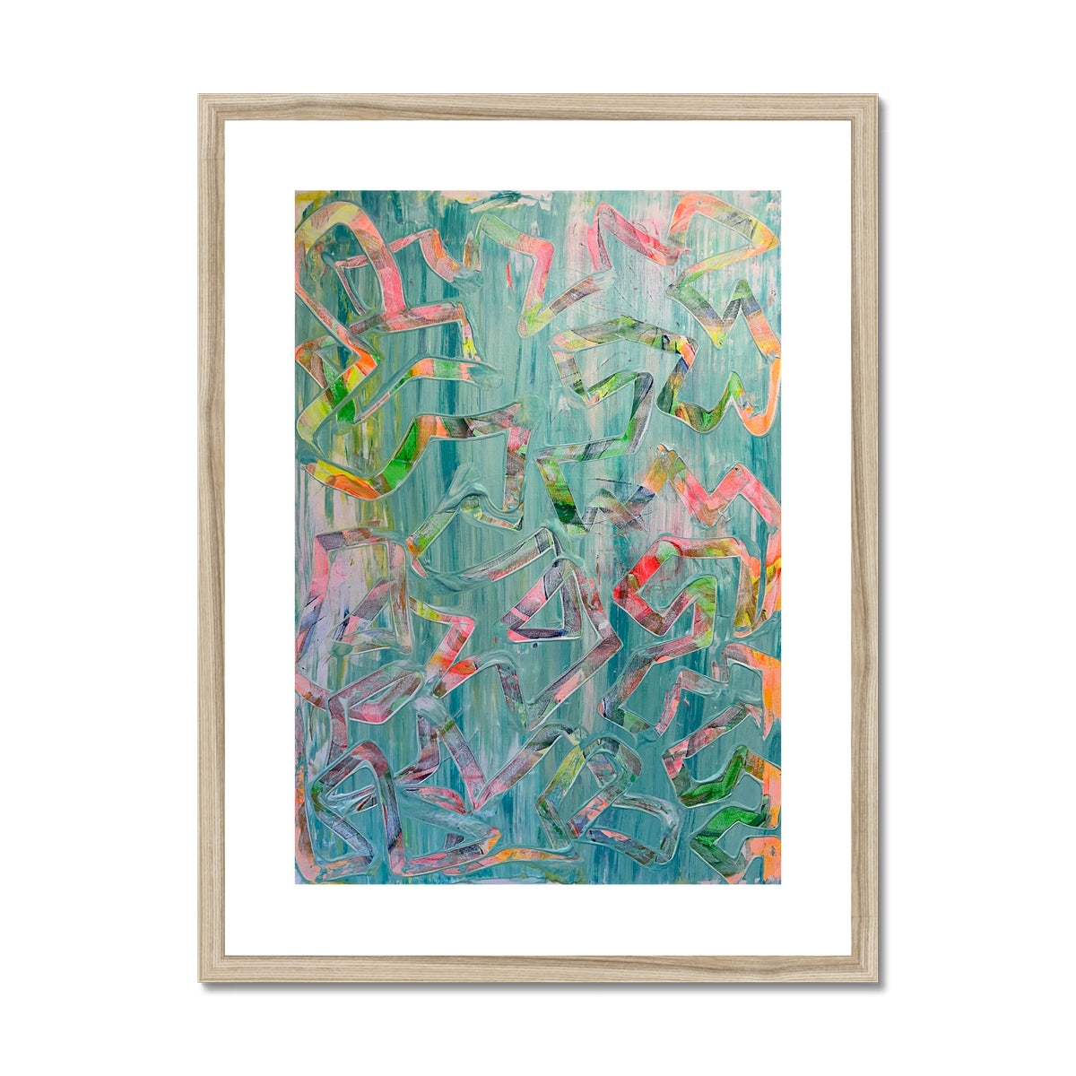 Journey to Joy (#2 Triptych) abstract Framed & Mounted Print