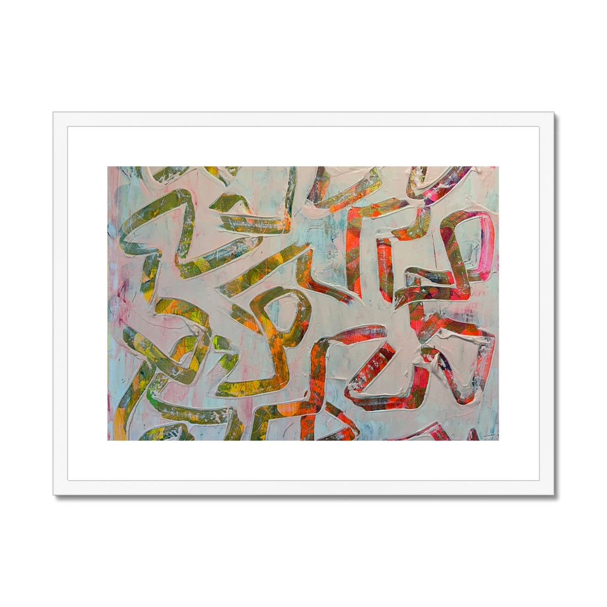 Journey to Joy (#1 Triptych) abstract Framed & Mounted Print
