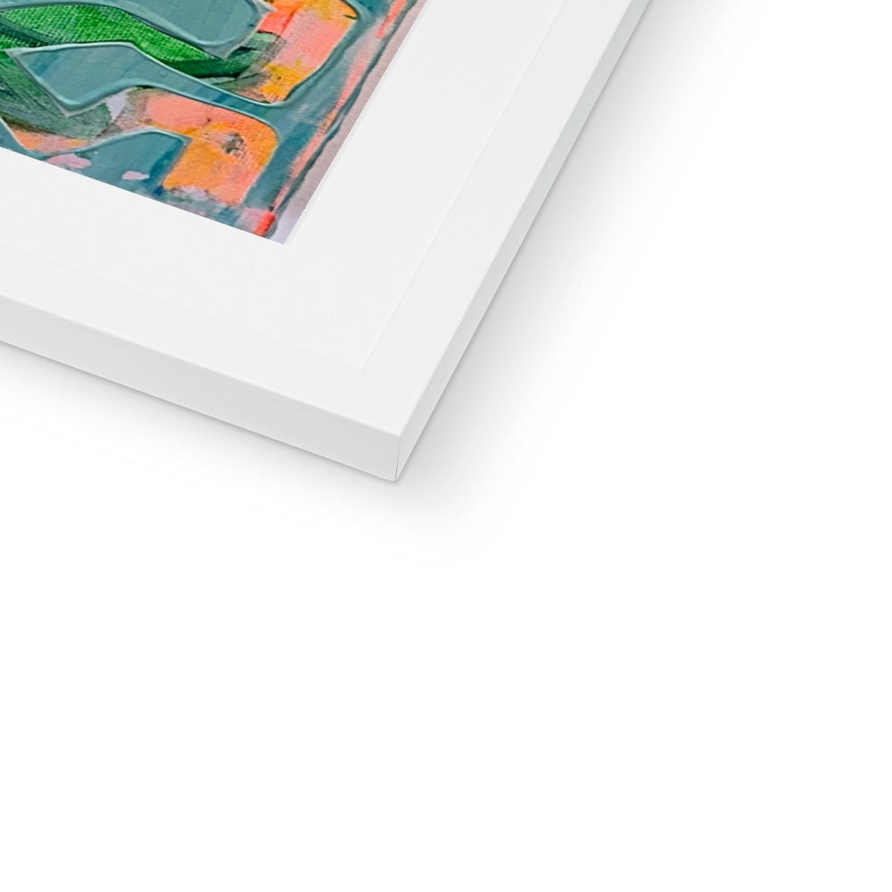 Journey to Joy (#2 Triptych) abstract Framed & Mounted Print