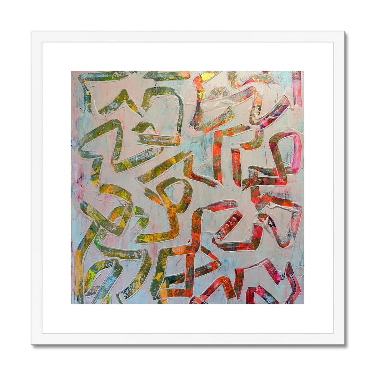 Journey to Joy (#1 Triptych) abstract Framed & Mounted Print