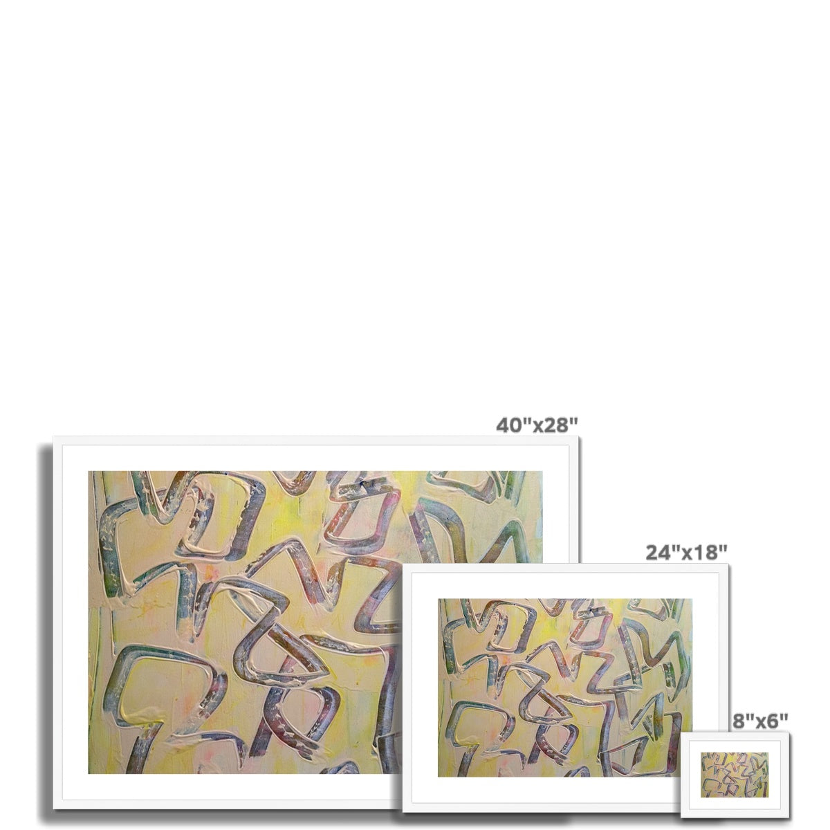 Journey to Joy (#3 Triptych) Abstract print Framed & Mounted Print