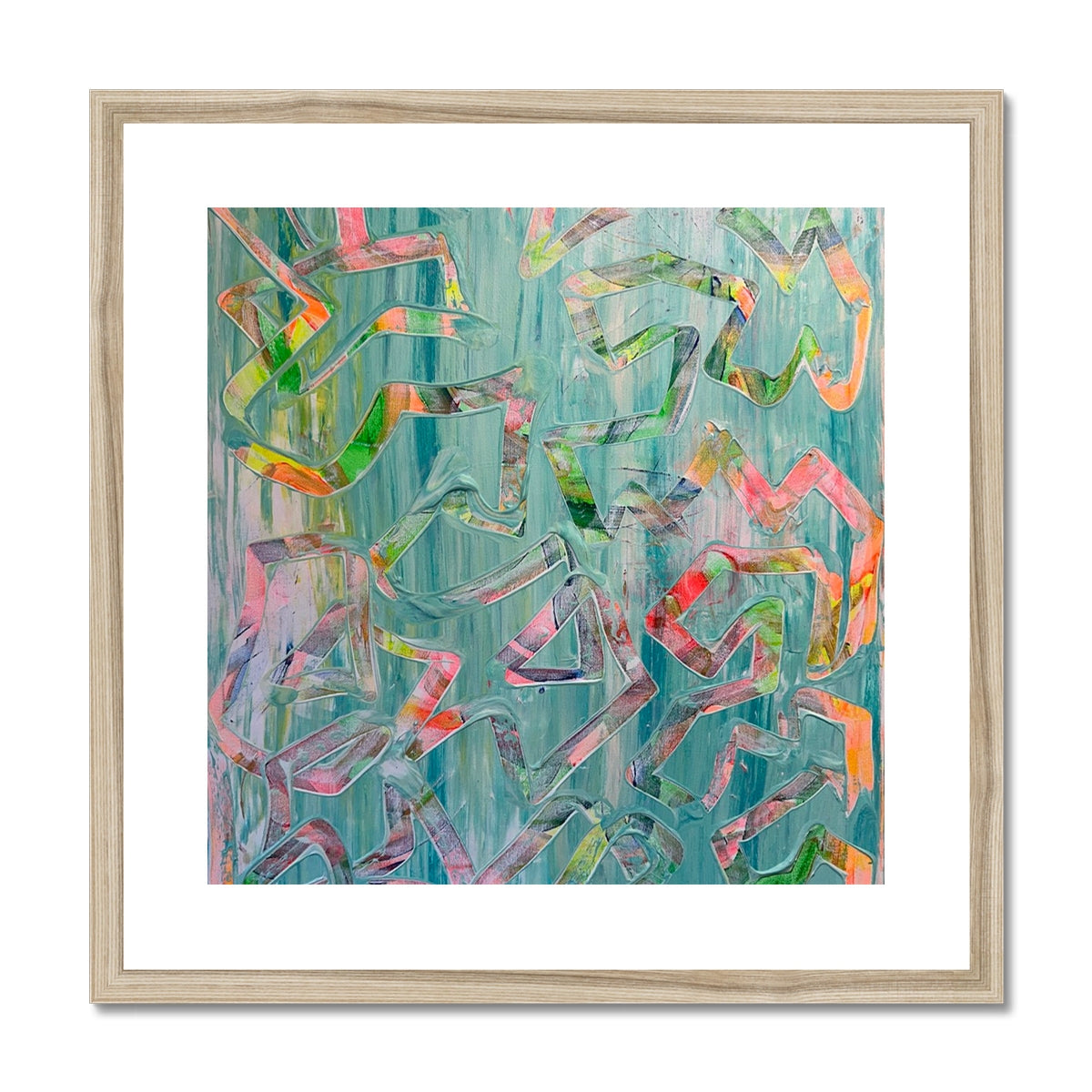Journey to Joy (#2 Triptych) abstract Framed & Mounted Print