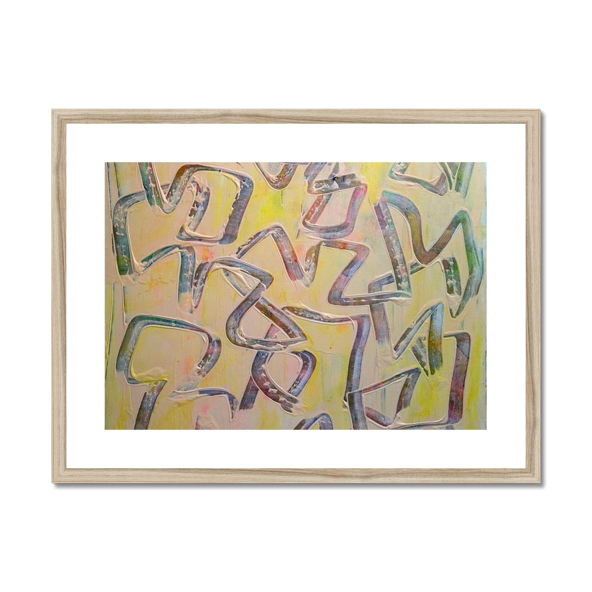Journey to Joy (#3 Triptych) Abstract print Framed & Mounted Print
