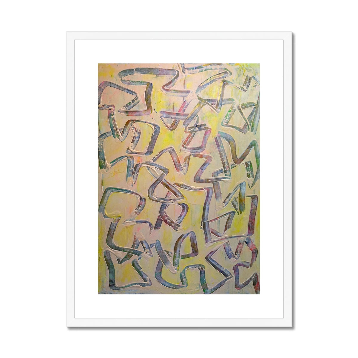 Journey to Joy (#3 Triptych) Abstract print Framed & Mounted Print