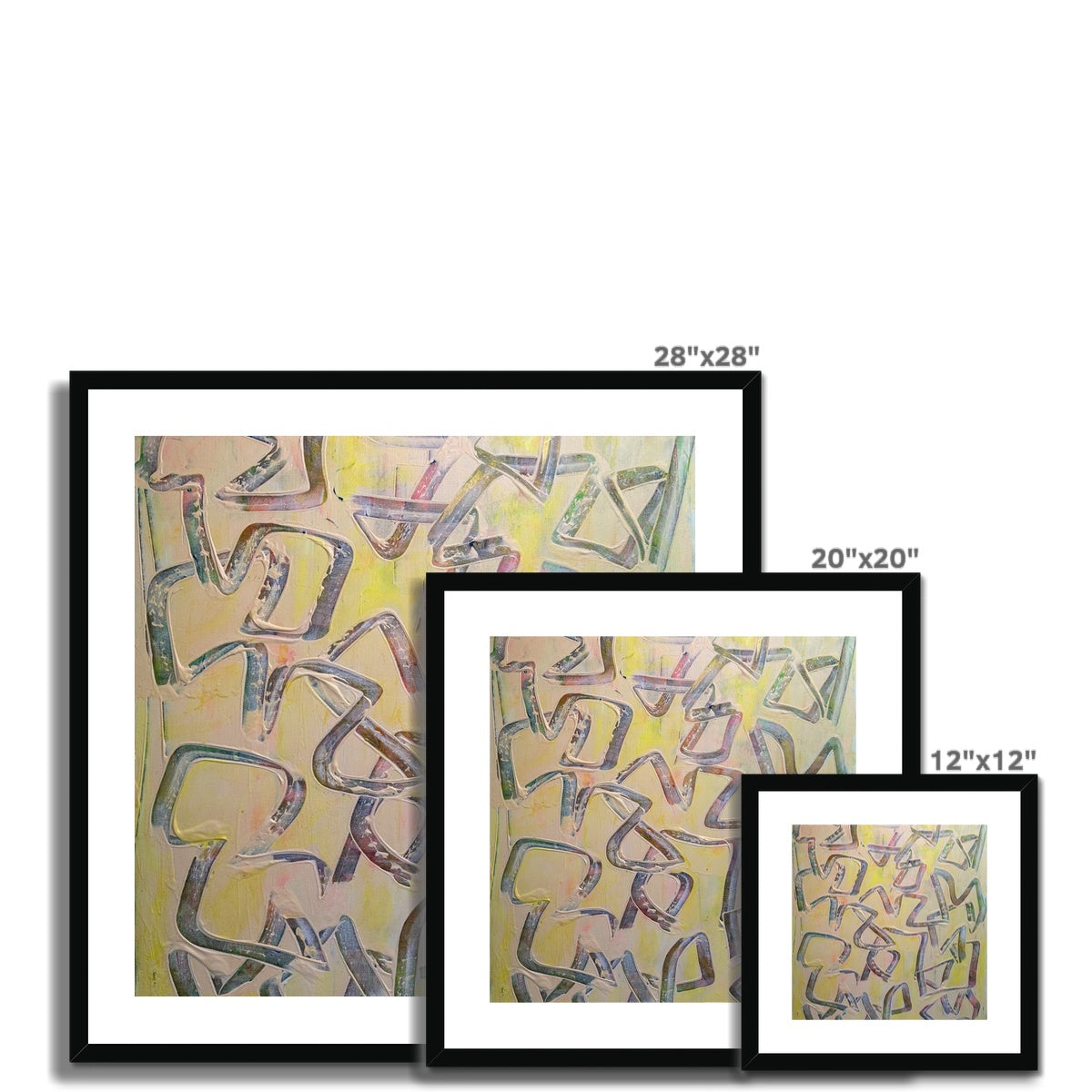 Journey to Joy (#3 Triptych) Abstract print Framed & Mounted Print