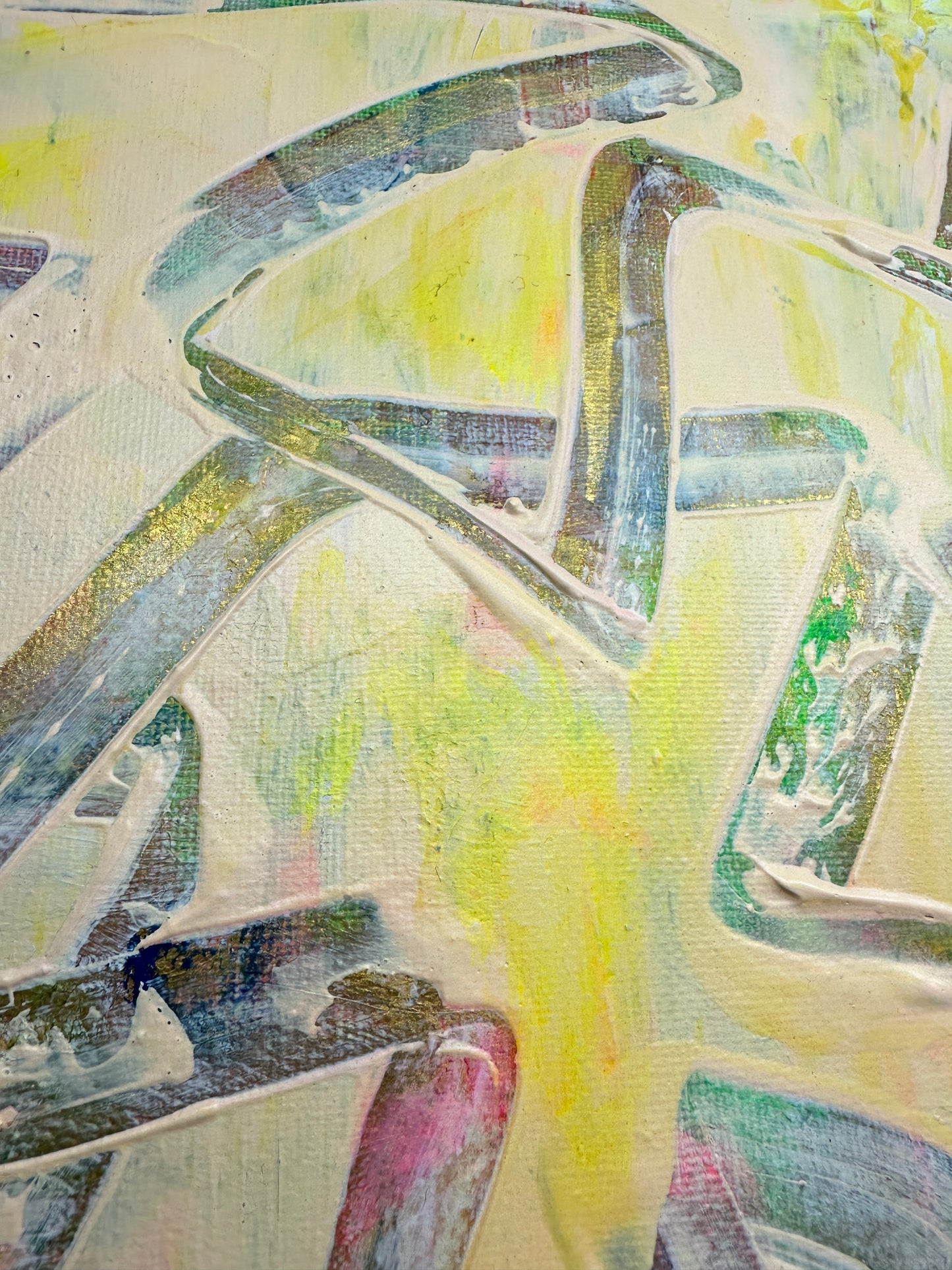 Journey to Joy (#3 Triptych) (abstract painting)