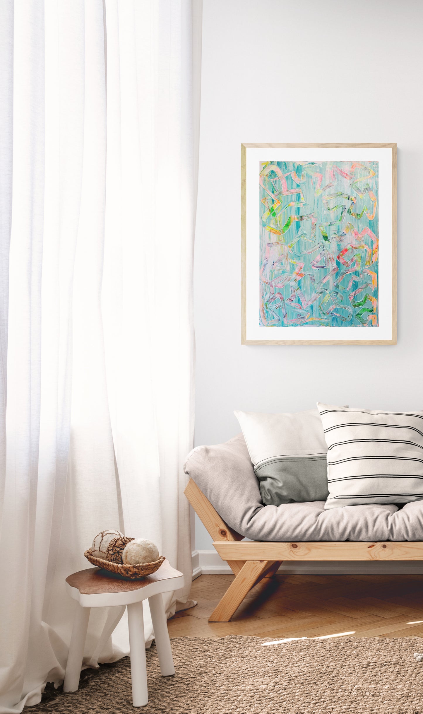 Journey to Joy  (#2 Triptych) (abstract painting)