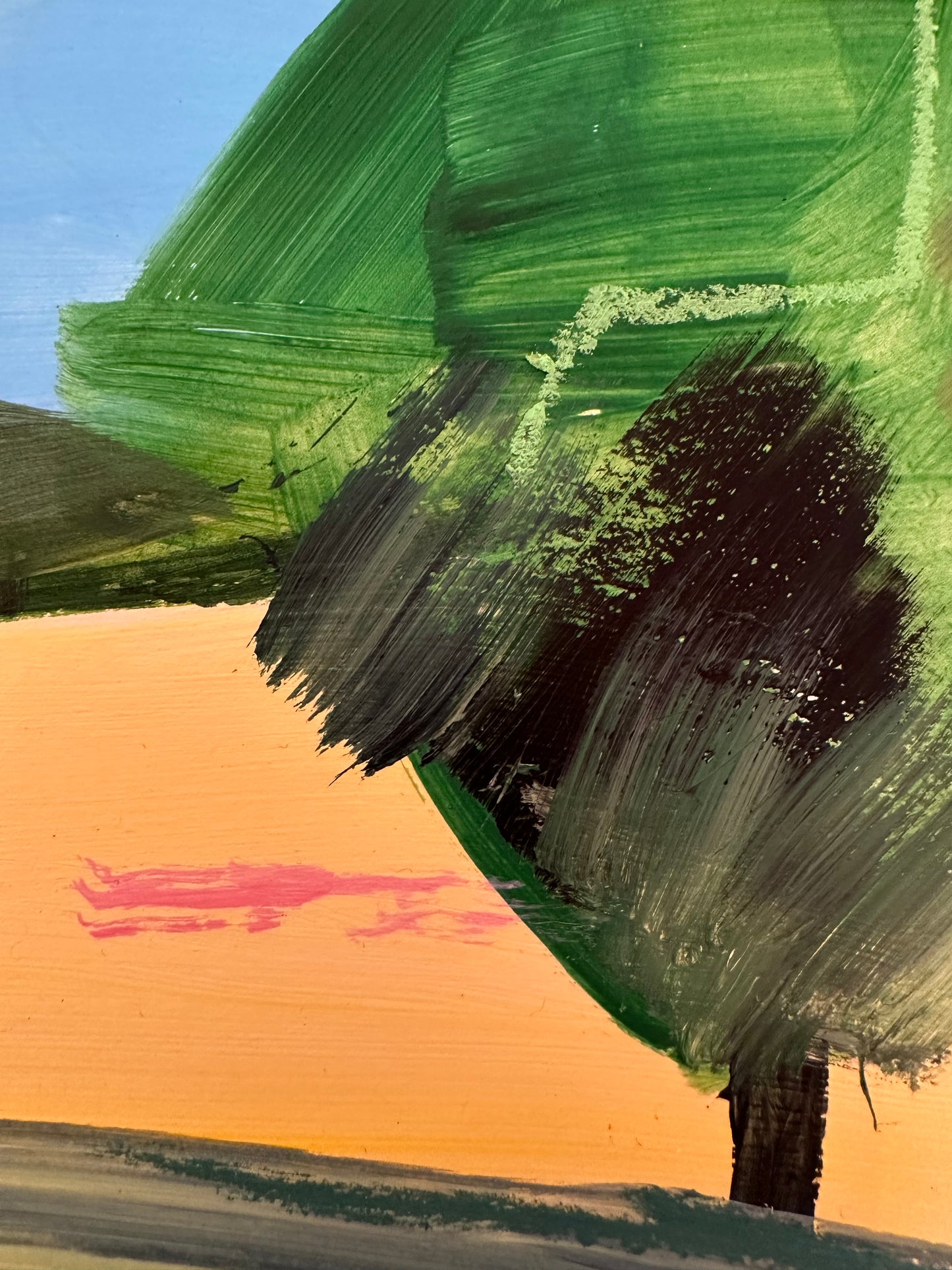 Brockwell Park at dusk (abstract painting)