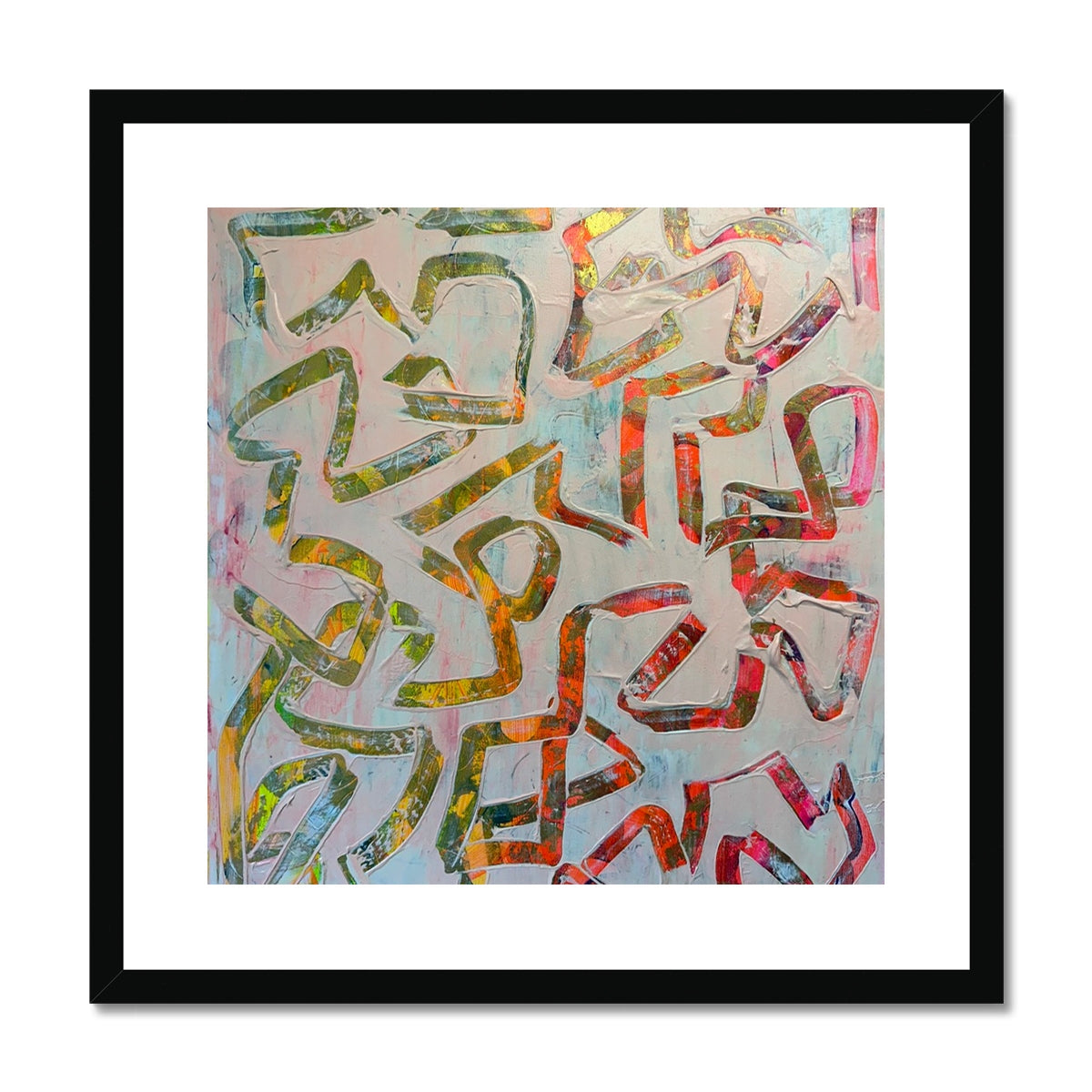 Journey to Joy (#1 Triptych) abstract Framed & Mounted Print