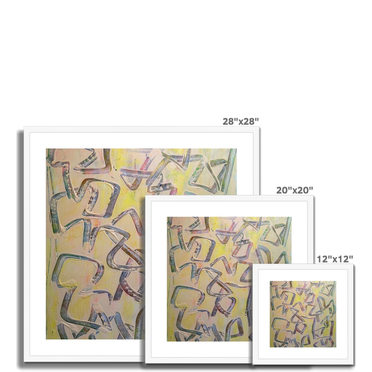 Journey to Joy (#3 Triptych) Abstract print Framed & Mounted Print