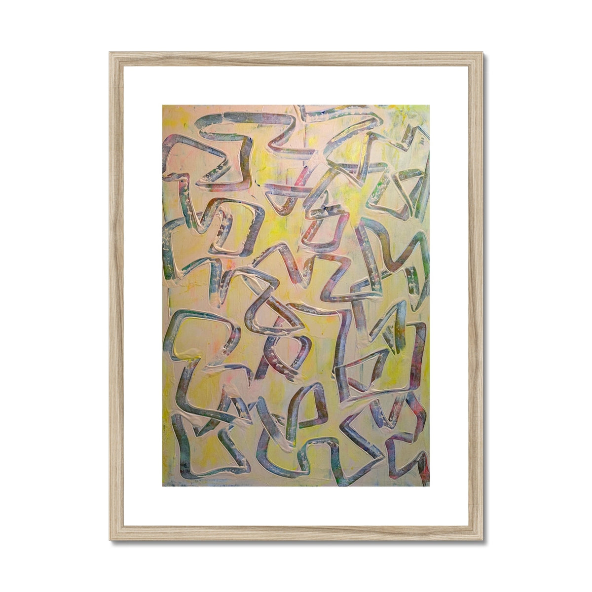 Journey to Joy (#3 Triptych) Abstract print Framed & Mounted Print