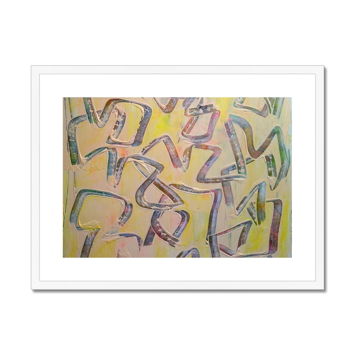 Journey to Joy (#3 Triptych) Abstract print Framed & Mounted Print