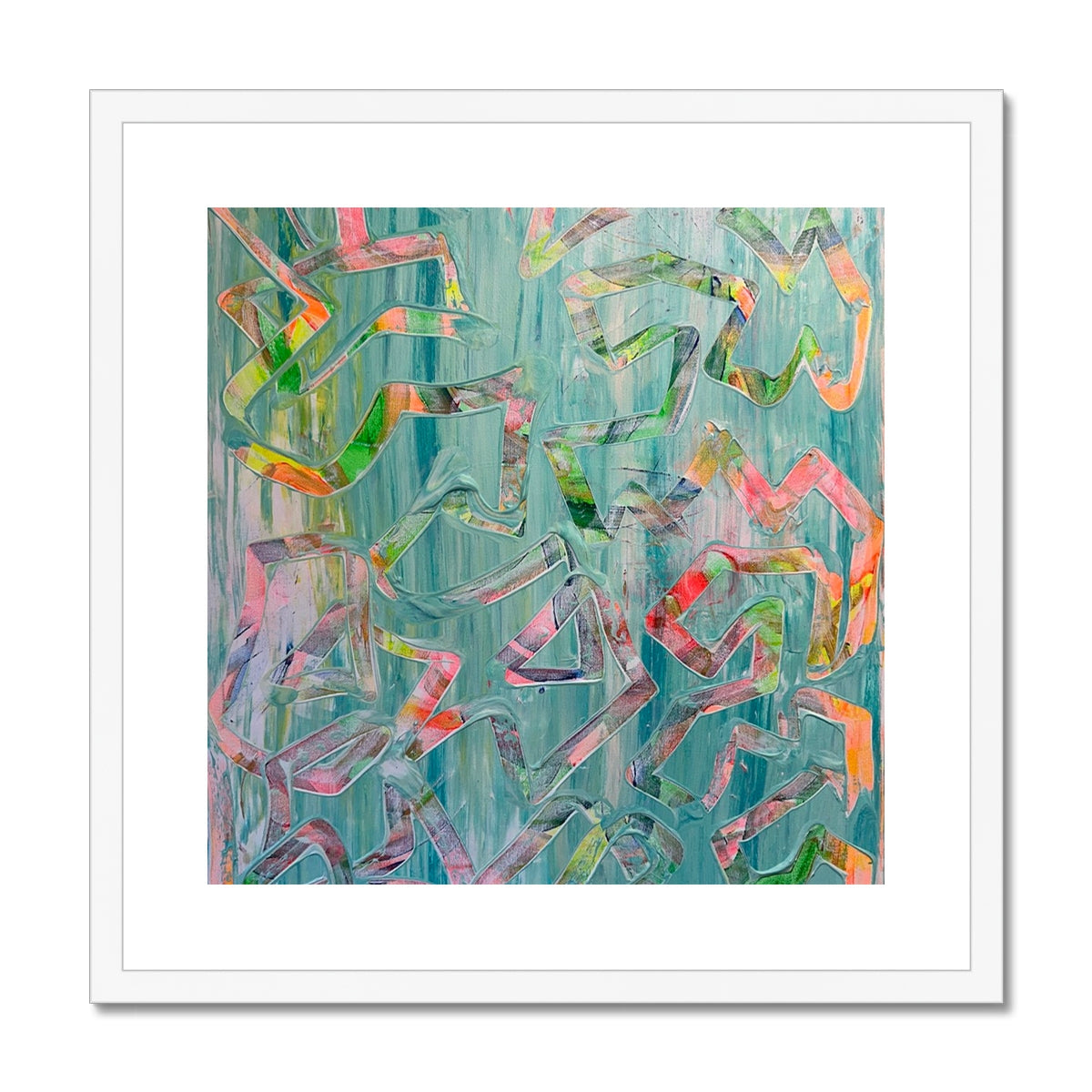 Journey to Joy (#2 Triptych) abstract Framed & Mounted Print