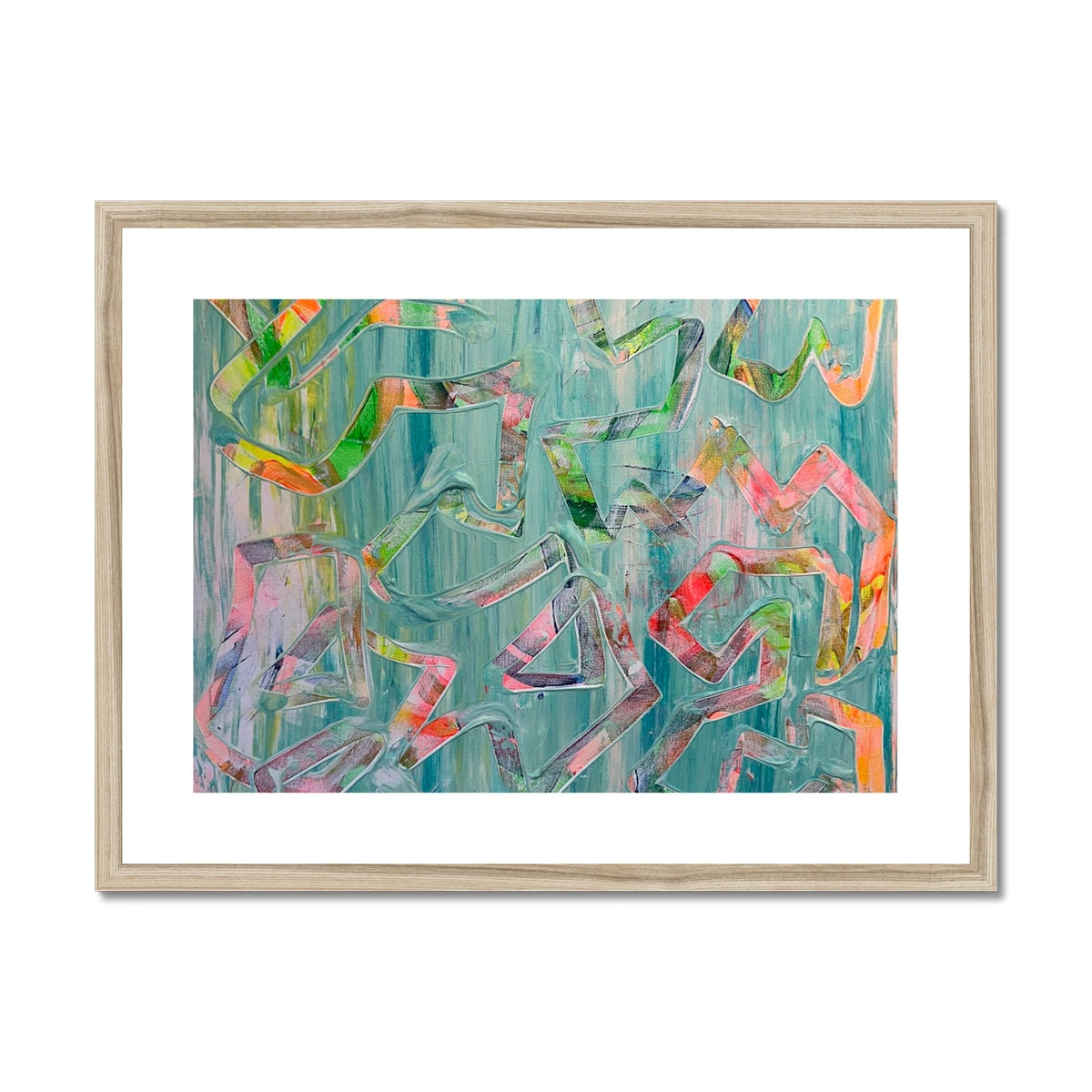 Journey to Joy (#2 Triptych) abstract Framed & Mounted Print