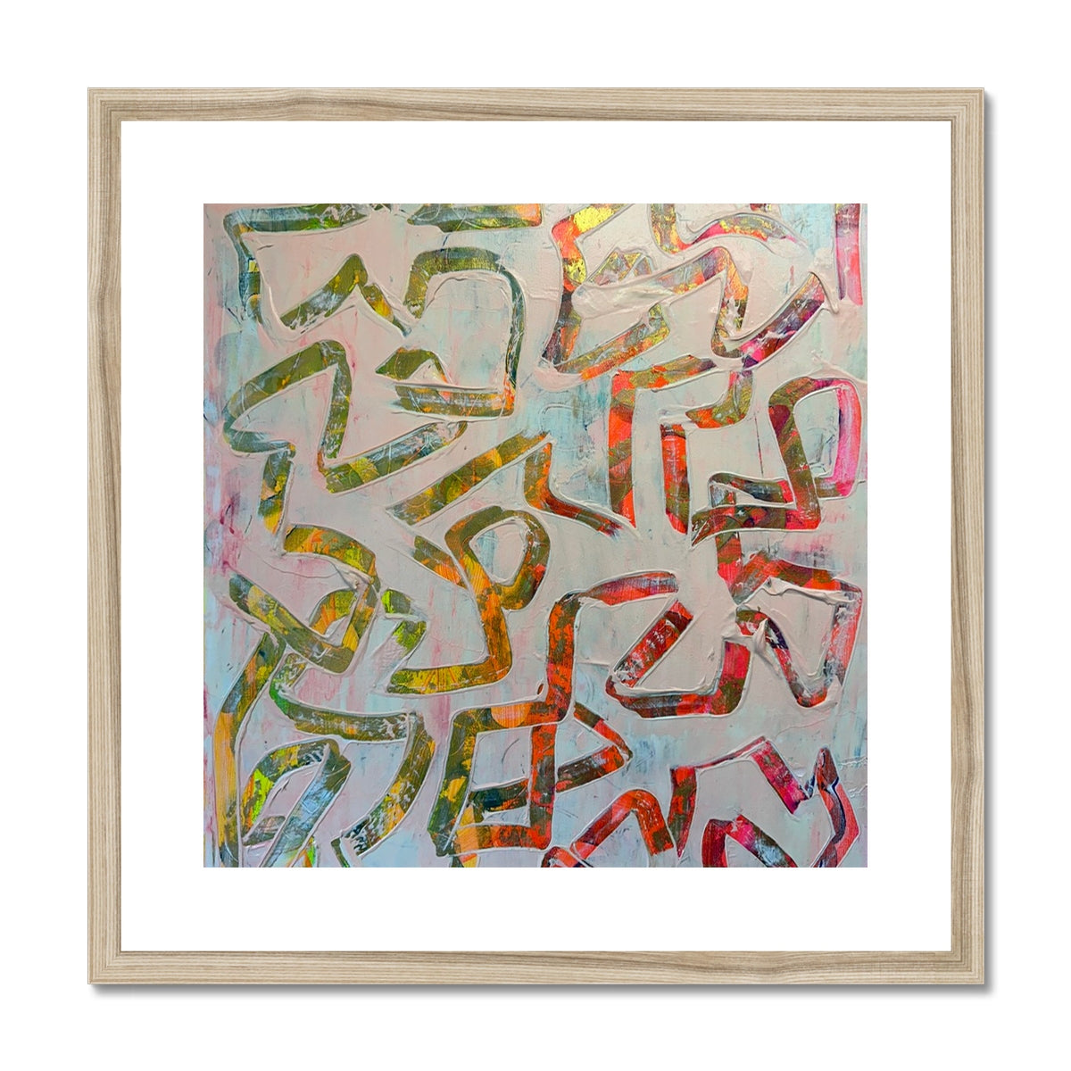 Journey to Joy (#1 Triptych) abstract Framed & Mounted Print