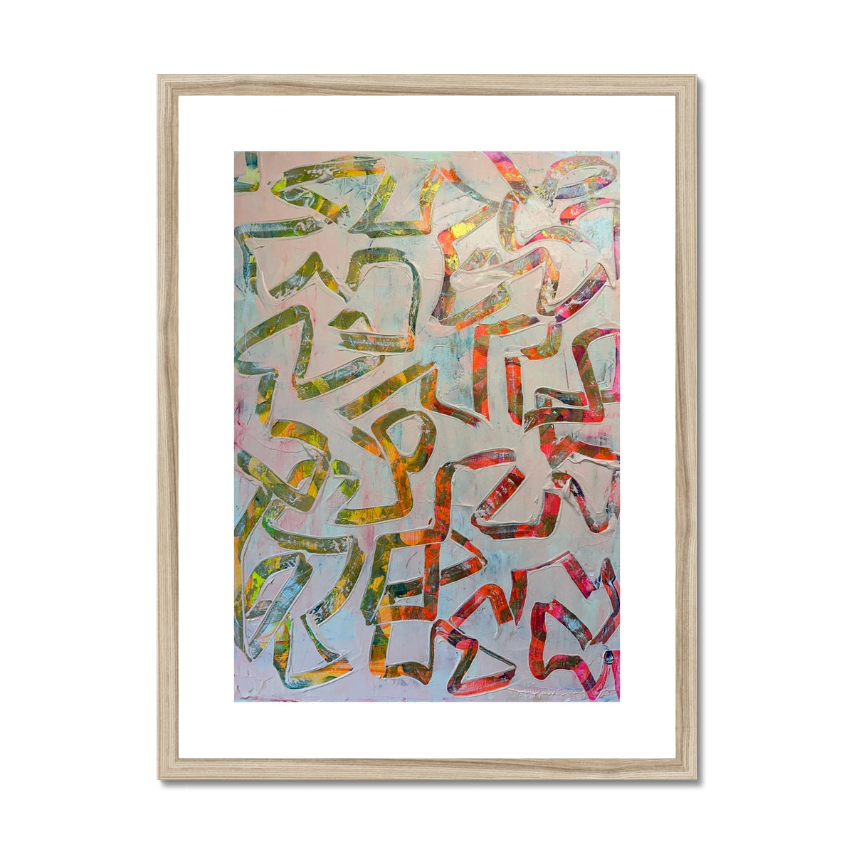 Journey to Joy (#1 Triptych) abstract Framed & Mounted Print