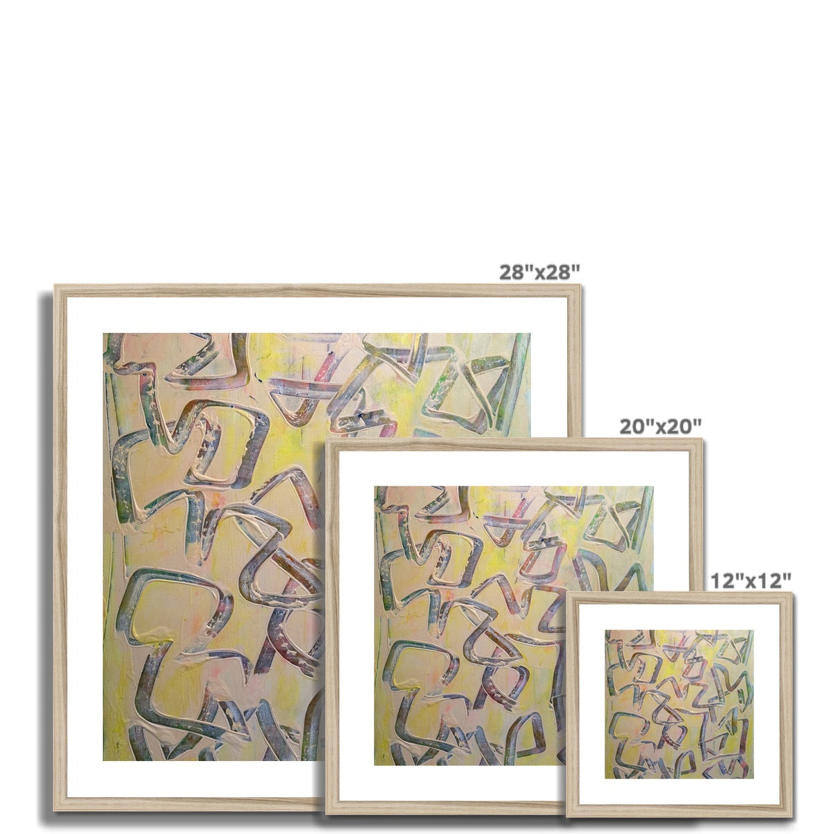 Journey to Joy (#3 Triptych) Abstract print Framed & Mounted Print
