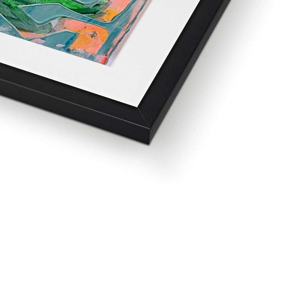 Journey to Joy (#2 Triptych) abstract Framed & Mounted Print