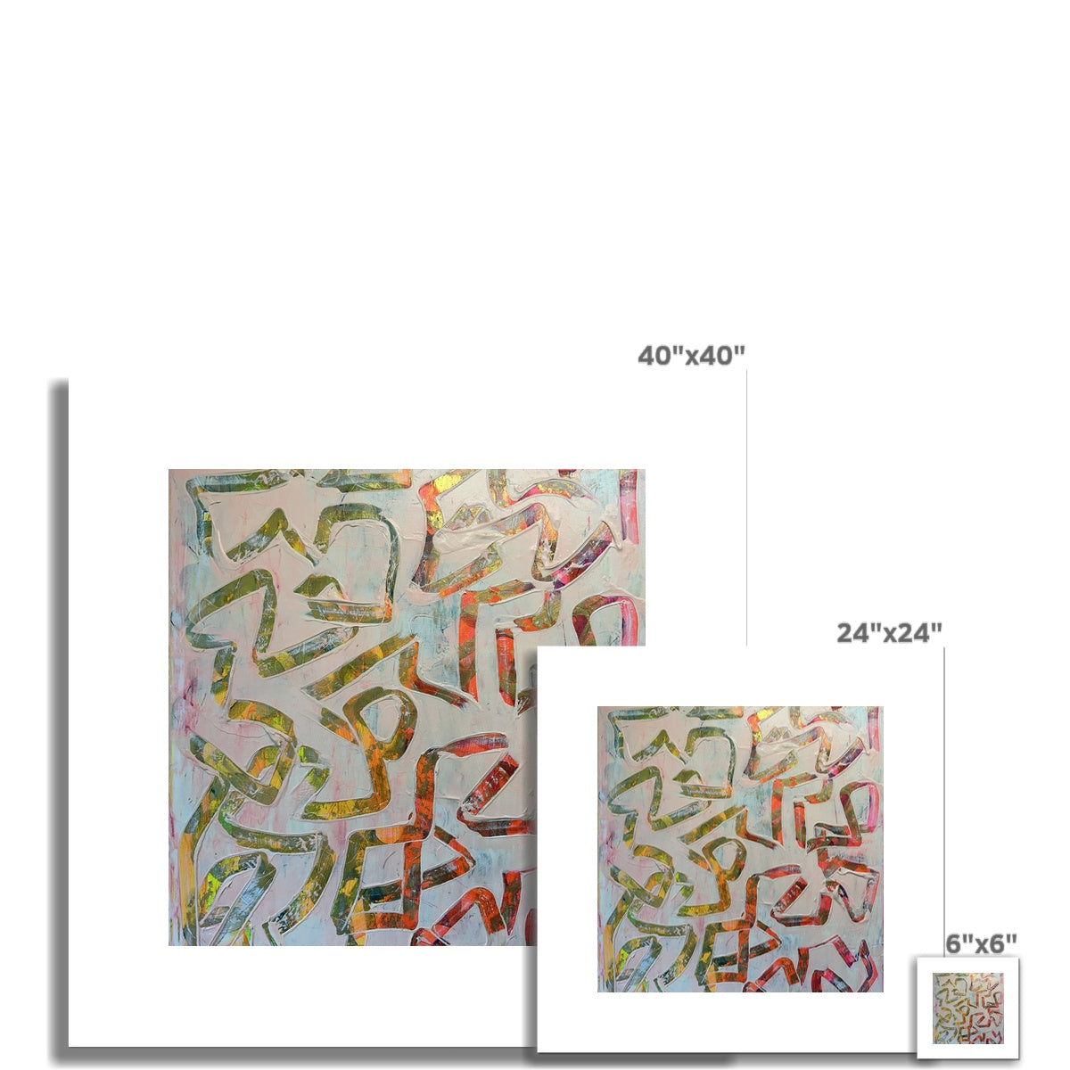 Journey to Joy (#1 Triptych) Abstact print Hahnemühle Photo Rag Print