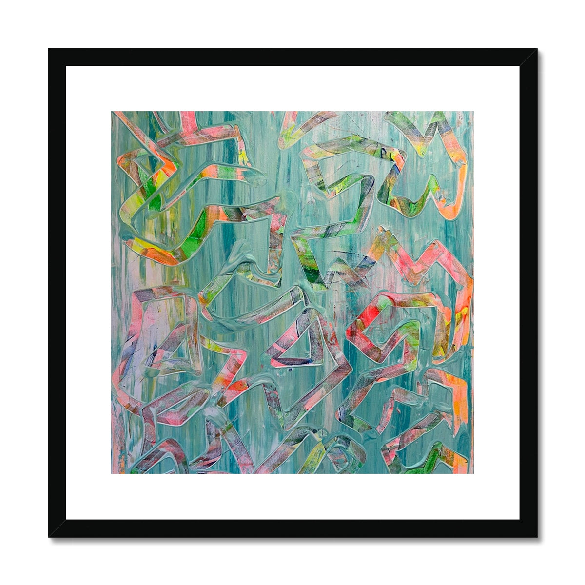 Journey to Joy (#2 Triptych) abstract Framed & Mounted Print